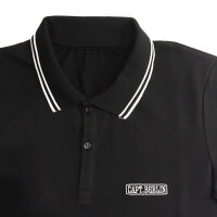 Capt. Berlin Polo-Shirt Black + Stripes White