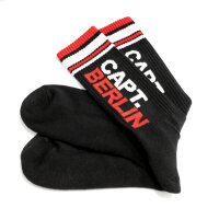 Capt. Berlin Crew Cut Socks Black White Red