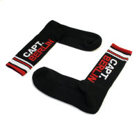 Capt. Berlin Crew Cut Socks Black White Red