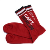 Capt. Berlin Crew Cut Socks Red White Black