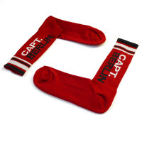 Capt. Berlin Crew Cut Socks Red White Black