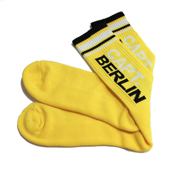 Capt. Berlin Crew Cut Socks Yellow White Black